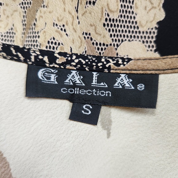 Vintage 90s Gala‎ Collection Dress Size S Drop Tie Waist Neutral Sleeveless Boho - Picture 4 of 8